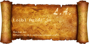 Loibl Aglája névjegykártya